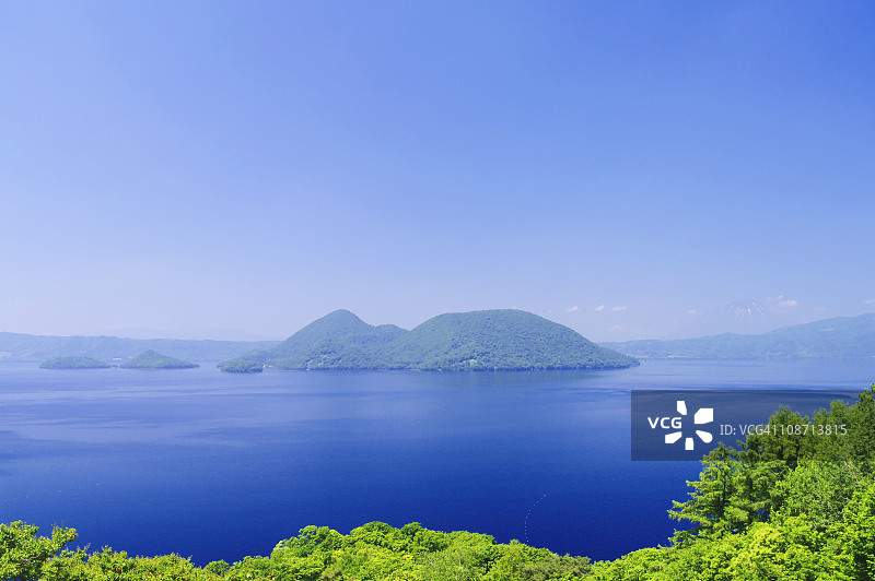 日本北海道的洞爷湖图片素材