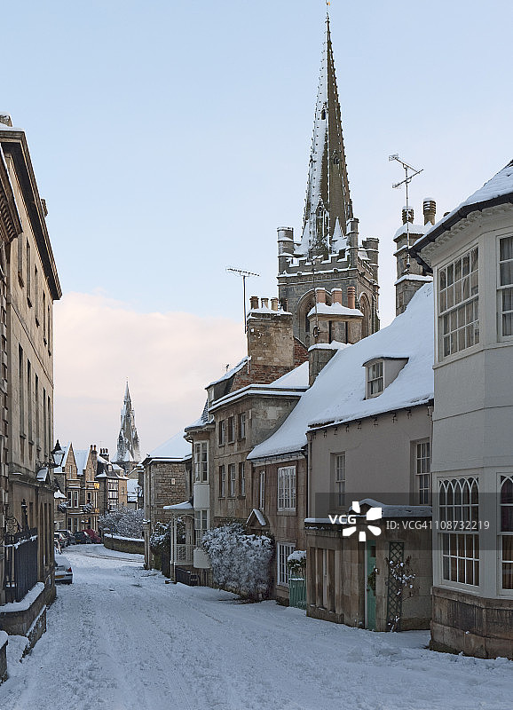 冬季的格鲁吉亚集镇斯坦福图片素材