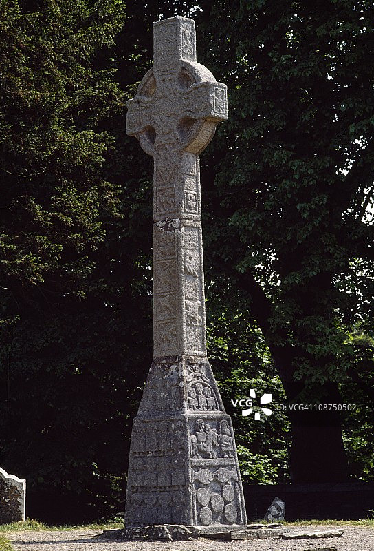 爱尔兰基尔代尔郡穆恩高地十字架图片素材