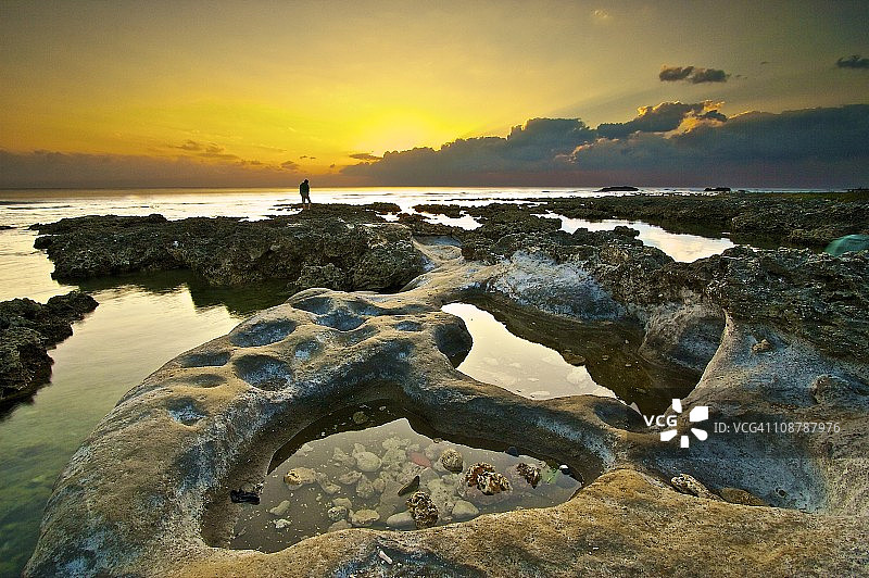 垦丁万里桐日落图片素材