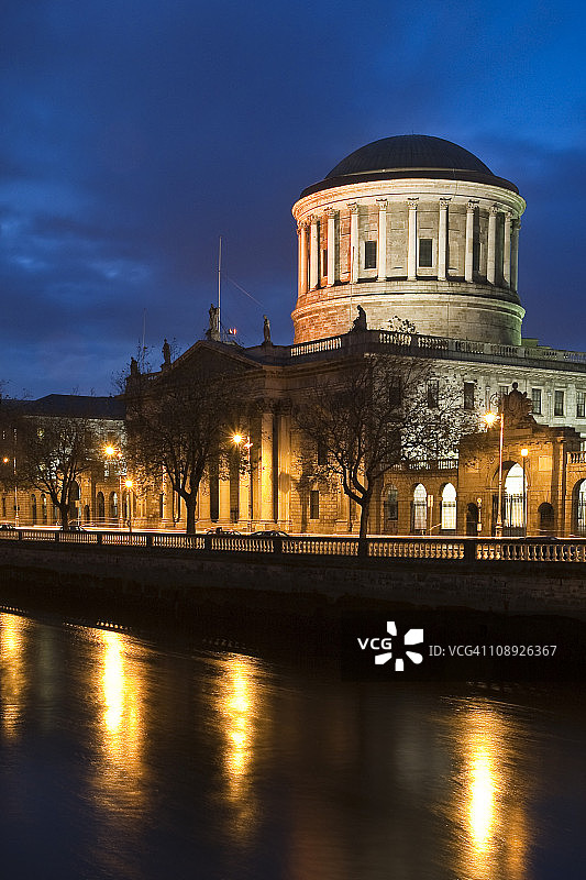 都柏林四法院的黄昏图片素材