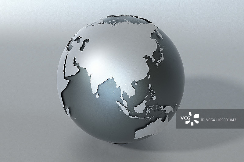 金属制成的地球仪图片素材