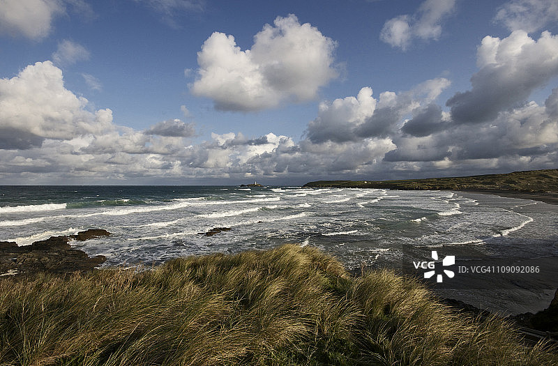康沃尔郡Gwithian的积云天空图片素材