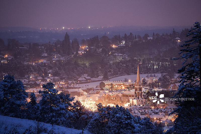 多金镇的冬季景色图片素材