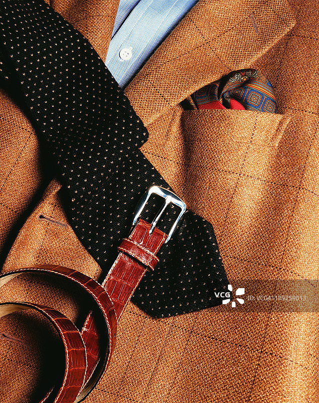 男士夹克、领带和腰带图片素材