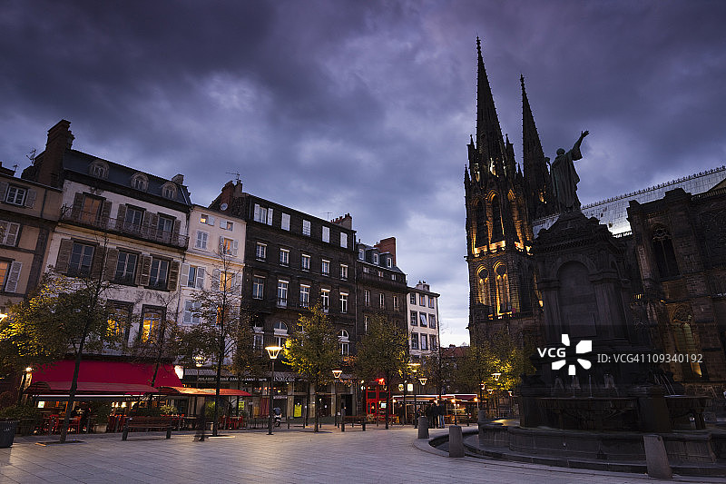 胜利广场，巴黎圣母大教堂图片素材