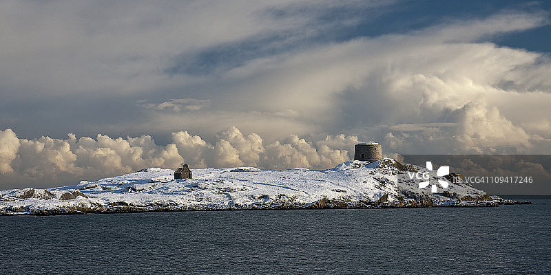 达尔基岛白茫茫景象图片素材