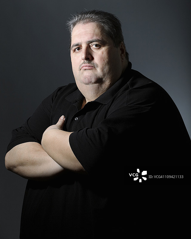 超重男人的肖像图片素材