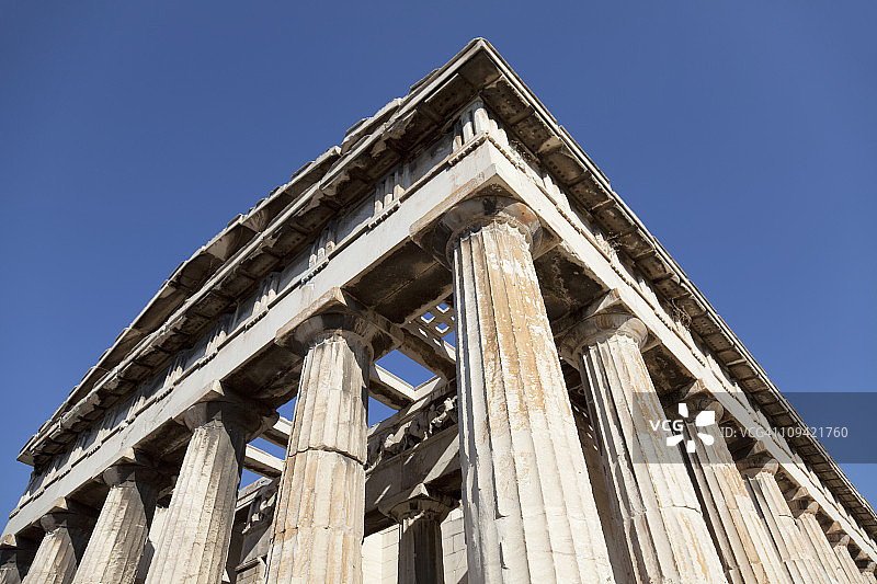 古雅典集市的赫菲斯托斯神庙图片素材