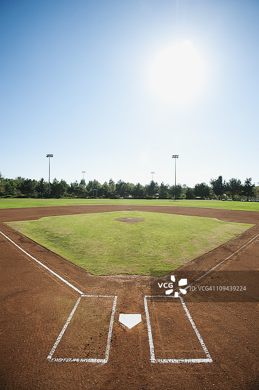 美国加利福尼亚州拉德拉牧场，棒球场图片素材