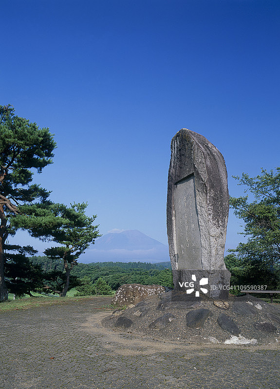 石川啄木纪念碑，日本岩手县盛冈市图片素材