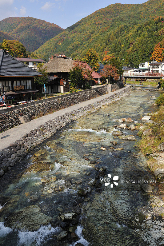 汤西川温泉,本州岛枥木县,日本图片素材