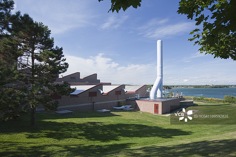 异味控制管道工艺建筑及空气洗涤器和烟囱图片素材