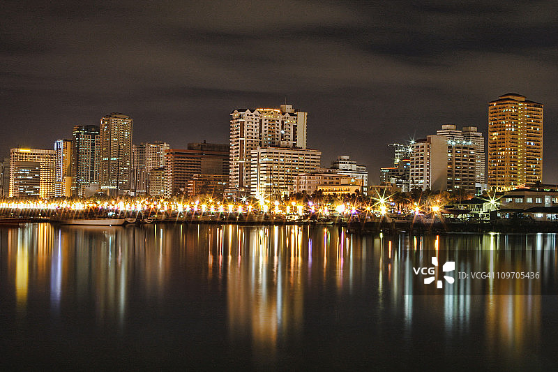 马尼拉湾夜景图片素材