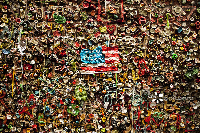 口香糖墙图片素材