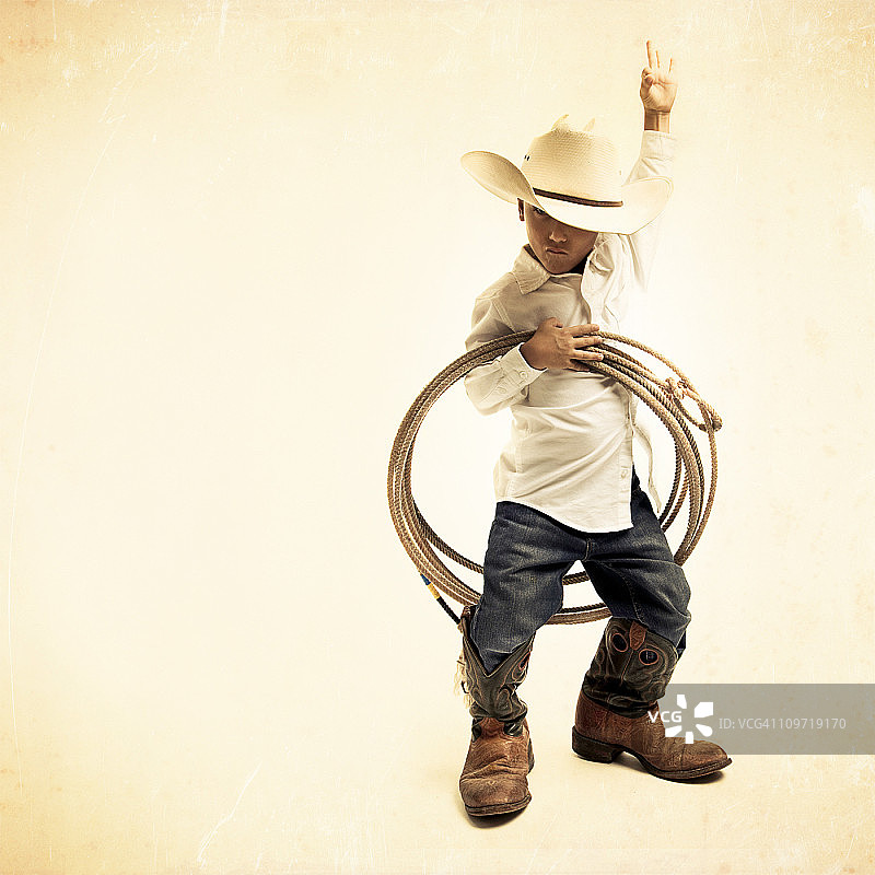 酷酷的牛仔小子图片素材