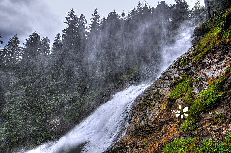 奥地利克里姆尔瀑布HDR图片素材