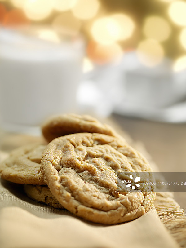 圣诞节的饼干和牛奶图片素材