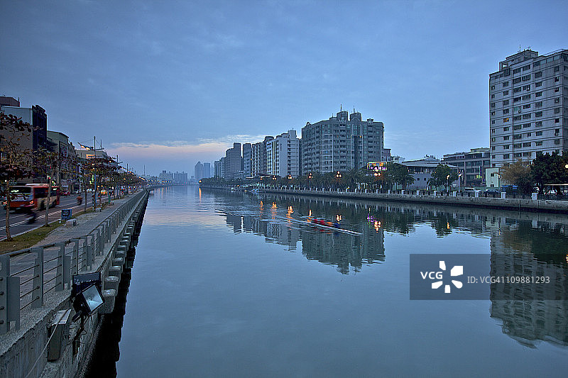 台南运河 @ 蓝色的黄昏 01图片素材