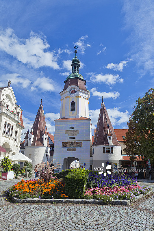 通往克雷姆斯小镇的入口图片素材
