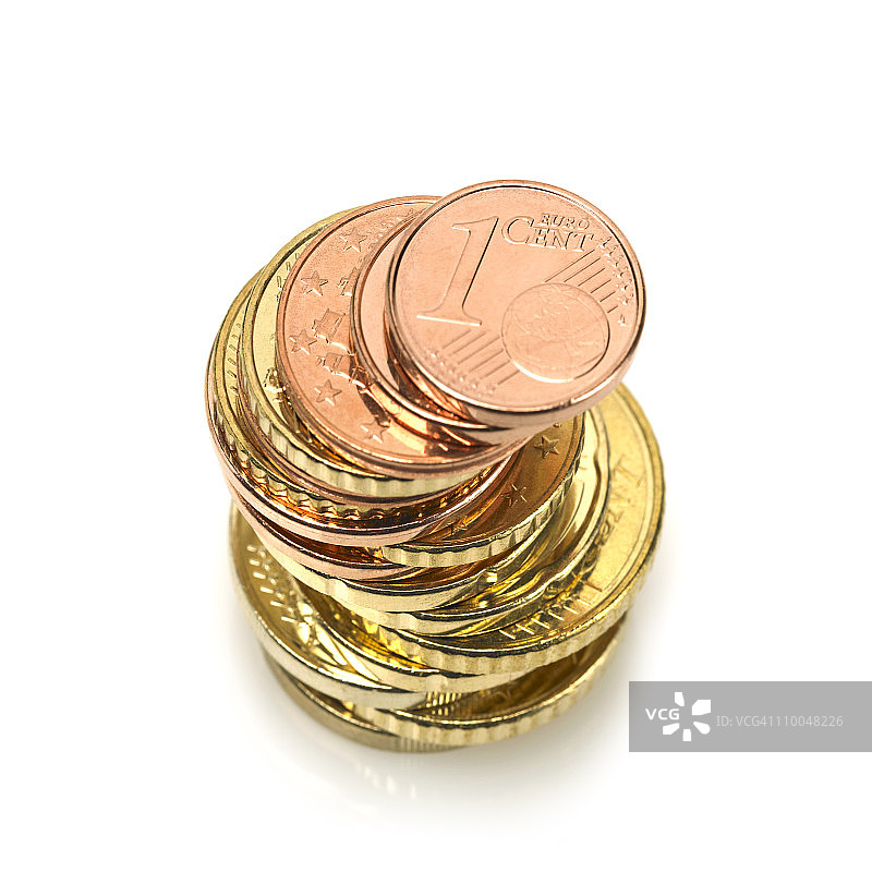 欧元分币图片素材