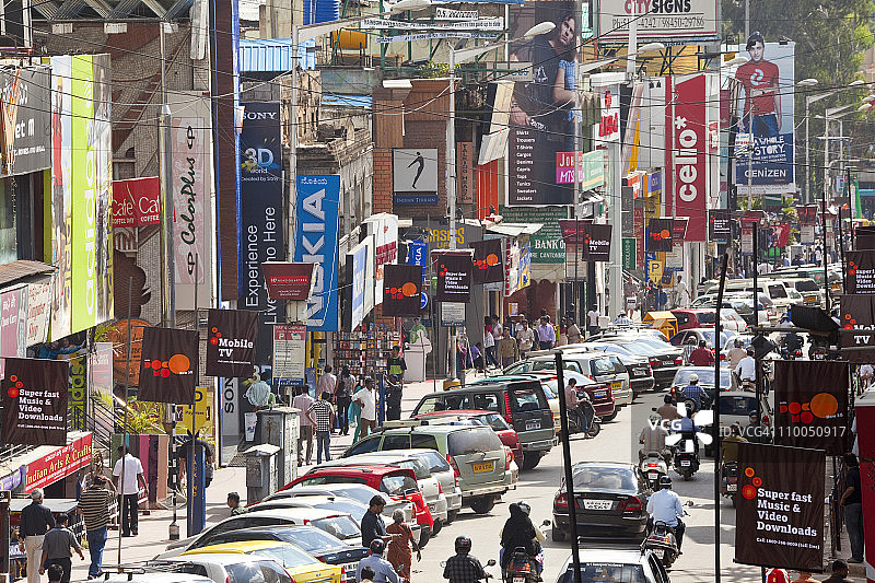 印度卡纳塔克邦班加罗尔旅指挥部路图片素材