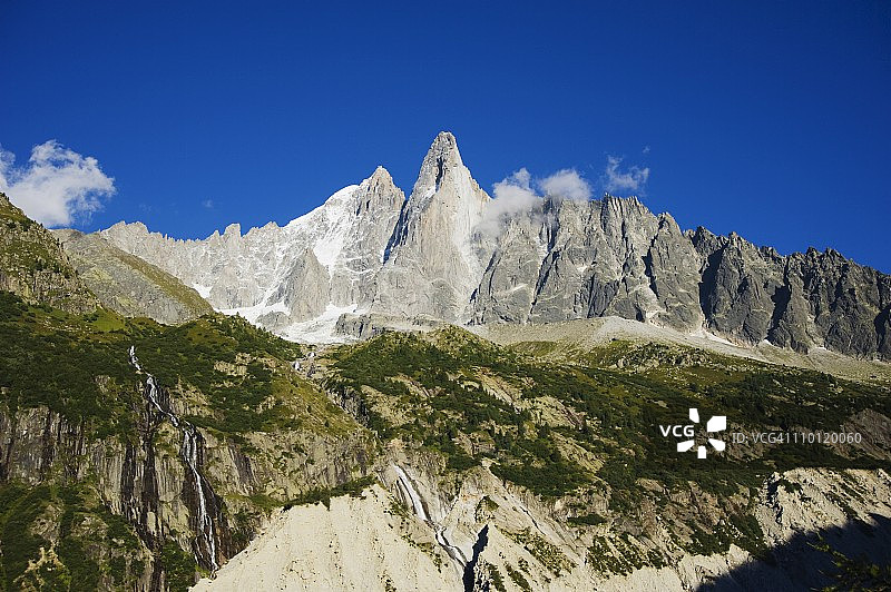 法国阿尔卑斯山勃朗峰德鲁峰图片素材