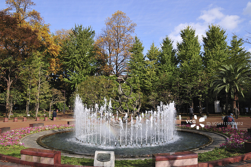 日比谷公园和喷泉图片素材