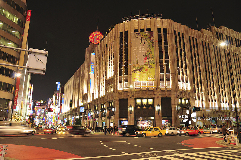 夜晚的百货商店图片素材