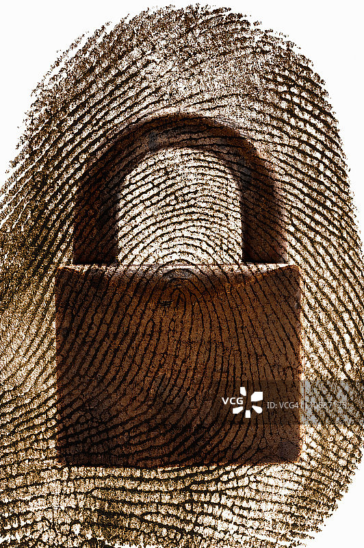 指纹上的密码锁图片素材