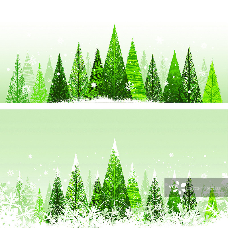 冬季圣诞树图片素材