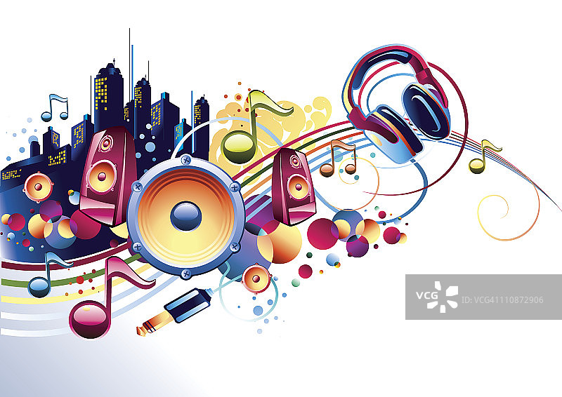 彩色音乐图片素材
