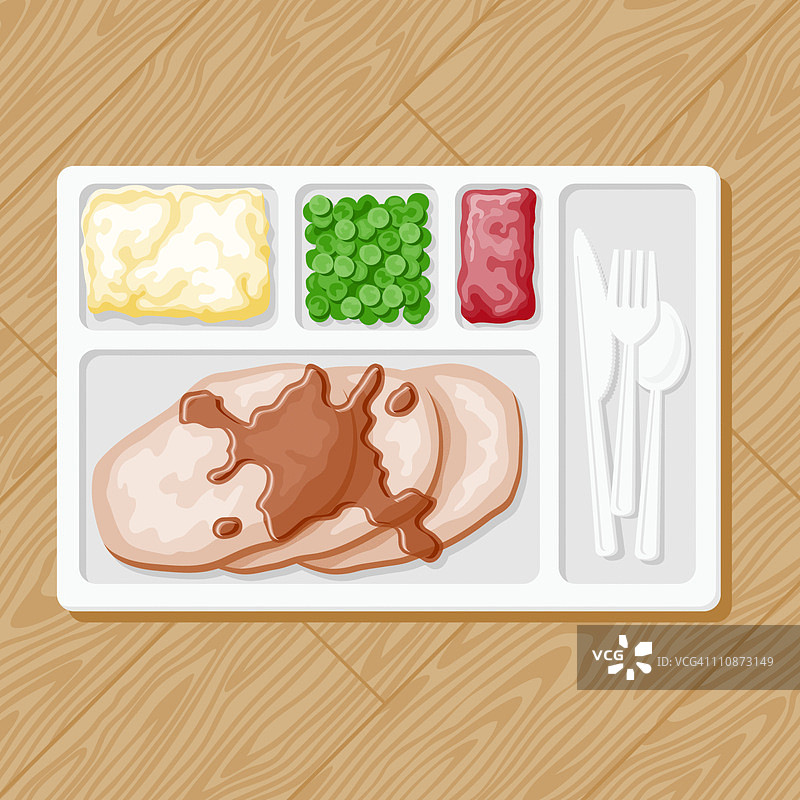 电视晚餐：火鸡肉图片素材