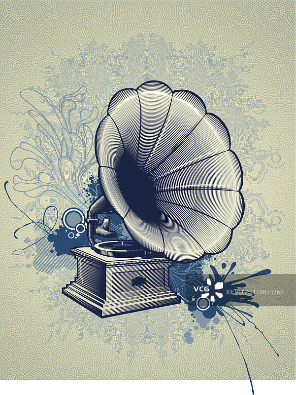 留声机组合图片素材