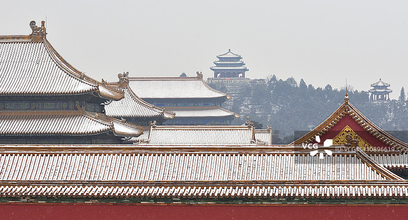 故宫与景山公园图片素材