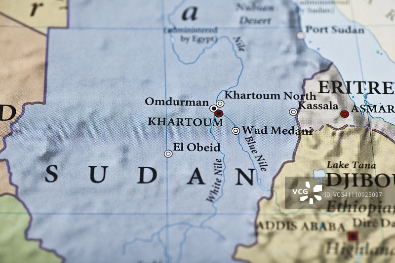 苏丹地图图片素材