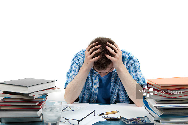 沮丧的学生图片素材