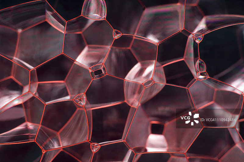 彩虹色肥皂泡特写图片素材