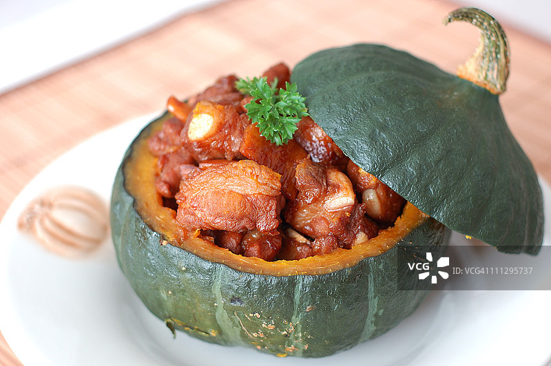 卡博卡南瓜猪排骨图片素材