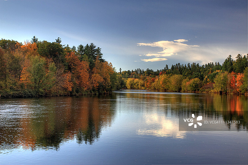 缅因州贝瑟尔的安德罗斯科金河图片素材