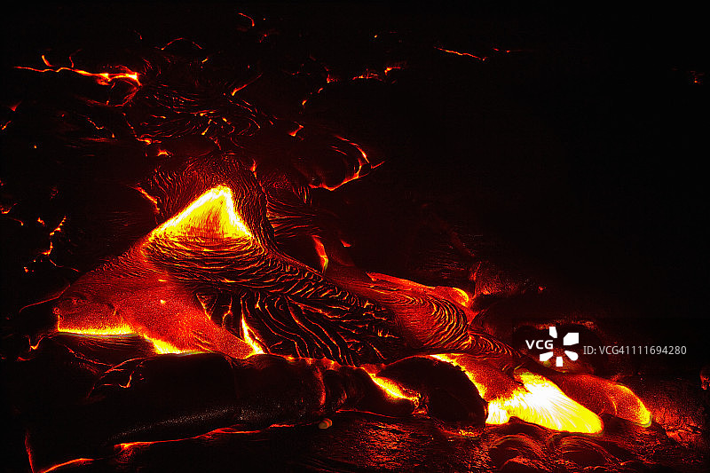 熔岩流 - 来自4米处1200摄氏度图片素材