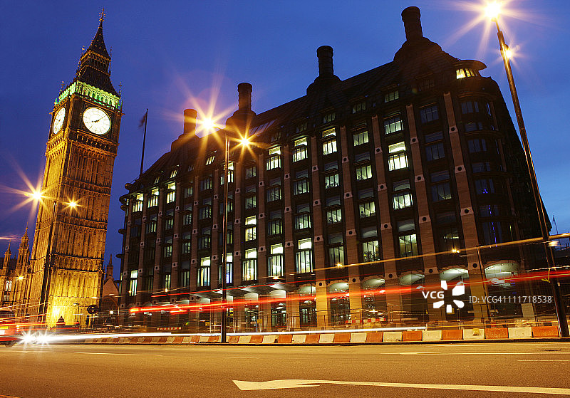 国会大厦和伦敦大本钟图片素材