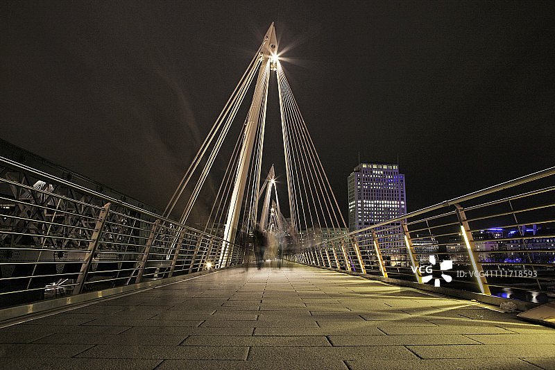夜晚的禧年桥图片素材