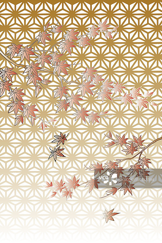 日本秋叶绘画CG图片素材