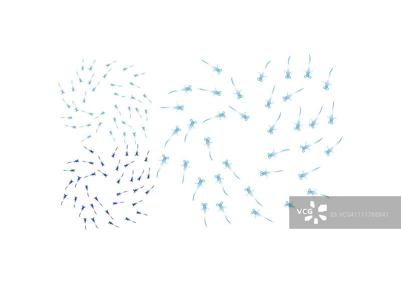 日本画风格的鳉鱼图案图片素材