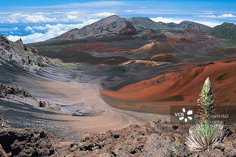 哈莱亚卡拉火山边缘的银剑图片素材