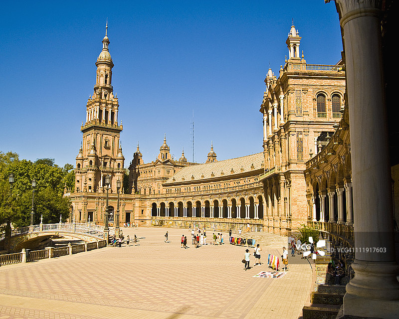 西班牙安达卢西亚塞维利亚西班牙广场图片素材