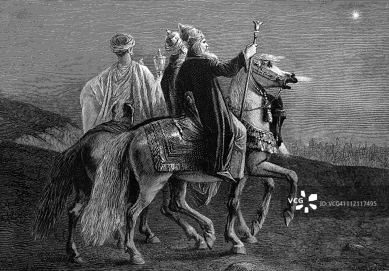 圣诞节东方三贤士图片素材