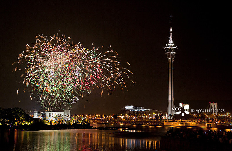 澳门国际烟花汇演图片素材