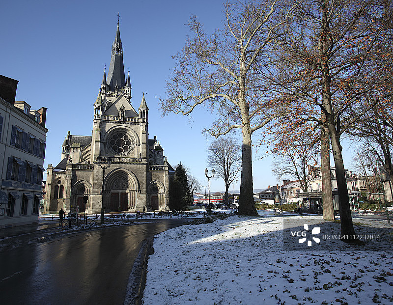 香槟地区的雪景图片素材